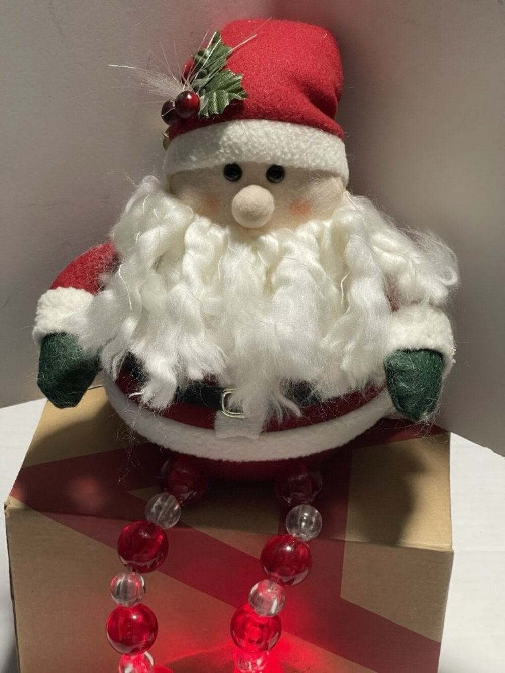 Avon Holiday Lighted Leg Sitters Santa Christmas Decor